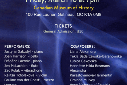 Класически концерт в Отава на българската цигуларка Ралица Чолакова, под наслов „Women of Note: Music by European Women Composers“